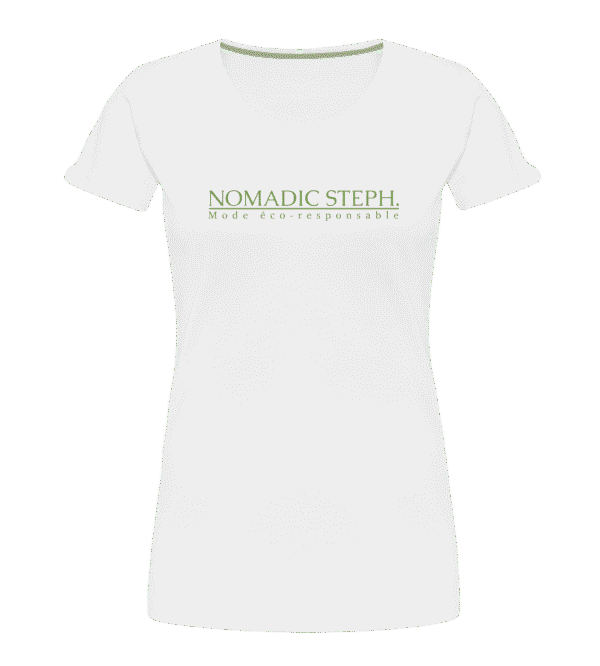 T-shirt femme court ajusté - Coton bio